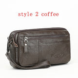 Men's Clutch Bags for men Genuine Leather Hand Bag Male Long Money Wallets Mobile Phone Pouch Women Party Clutch Coin Purse 2018