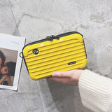 New personality Mini luggage suitcase fashion Designer hard shell small square box bag Shoulder bag women Purses And Handbags
