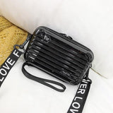 New personality Mini luggage suitcase fashion Designer hard shell small square box bag Shoulder bag women Purses And Handbags