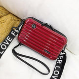 New personality Mini luggage suitcase fashion Designer hard shell small square box bag Shoulder bag women Purses And Handbags