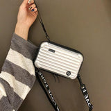 New personality Mini luggage suitcase fashion Designer hard shell small square box bag Shoulder bag women Purses And Handbags