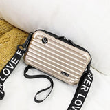 New personality Mini luggage suitcase fashion Designer hard shell small square box bag Shoulder bag women Purses And Handbags
