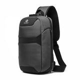 OZUKO 2019 New Men Anti-thief Chest Bags Lock Design Multifunction Shoulder Crossbody Bags For Men Trip Waterproof Messenger Bag