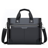 Men's Casual Style PU Material High Quality Computer Bag Large Capacity Multi-Function Business Travel Aviation Flight Handbag