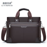 Men's Casual Style PU Material High Quality Computer Bag Large Capacity Multi-Function Business Travel Aviation Flight Handbag