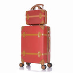 BeaSumore New Retro Rolling Luggage Set Spinner Women Travel bag Suitcase Wheels Password Trolley 20 inch Student Carry On Trunk