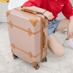BeaSumore New Retro Rolling Luggage Set Spinner Women Travel bag Suitcase Wheels Password Trolley 20 inch Student Carry On Trunk