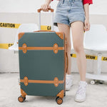BeaSumore New Retro Rolling Luggage Set Spinner Women Travel bag Suitcase Wheels Password Trolley 20 inch Student Carry On Trunk