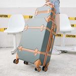 BeaSumore New Retro Rolling Luggage Set Spinner Women Travel bag Suitcase Wheels Password Trolley 20 inch Student Carry On Trunk