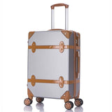BeaSumore New Retro Rolling Luggage Set Spinner Women Travel bag Suitcase Wheels Password Trolley 20 inch Student Carry On Trunk