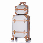 BeaSumore New Retro Rolling Luggage Set Spinner Women Travel bag Suitcase Wheels Password Trolley 20 inch Student Carry On Trunk