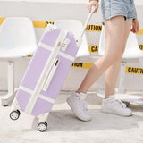 BeaSumore New Retro Rolling Luggage Set Spinner Women Travel bag Suitcase Wheels Password Trolley 20 inch Student Carry On Trunk