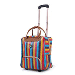 Women Trolley Luggage Rolling Suitcase Casual Stripes Rolling Case Travel Bag on Wheels Luggage Suitcase with Wheels