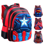 Superman Batman Spiderman Captain America Children School bag For Boy Girl Kindergarten Primary Kids Student Backpacks