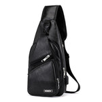 2019 Hot Men's Shoulder Bag Sling Chest Pack Canvas Charging Sports Crossbody Handbag