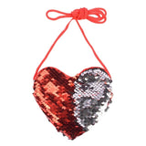 1Pc Kids Toddler Girls Sequins Heart-shaped Zipper Cross-body Handbag Fashion Kids Shoulder Messenger Bag
