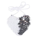 1Pc Kids Toddler Girls Sequins Heart-shaped Zipper Cross-body Handbag Fashion Kids Shoulder Messenger Bag