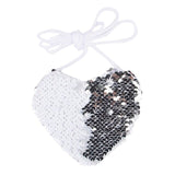 1Pc Kids Toddler Girls Sequins Heart-shaped Zipper Cross-body Handbag Fashion Kids Shoulder Messenger Bag