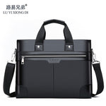 Men's Casual Style PU Material High Quality Computer Bag Large Capacity Multi-Function Business Travel Aviation Flight Handbag