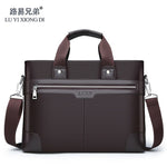 Men's Casual Style PU Material High Quality Computer Bag Large Capacity Multi-Function Business Travel Aviation Flight Handbag