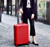 Super fashion NEW spinner aluminum frame hardside travel suitcase on wheel 26" travel bags trolley luggage bag 20" 24"