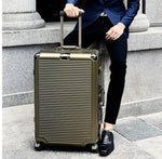 Super fashion NEW spinner aluminum frame hardside travel suitcase on wheel 26" travel bags trolley luggage bag 20" 24"