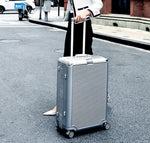 Super fashion NEW spinner aluminum frame hardside travel suitcase on wheel 26" travel bags trolley luggage bag 20" 24"