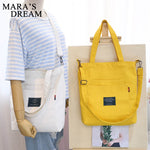 Mara's Dream Women Simple Big Capacity Canvas Bag Vintage Zipper Flap Bag Ladies Shoulder Messenger Crossbody Bags  Bolsos