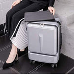 Travel tale Can board front computer bag High quality business 20"  24"Rolling Luggage Spinner brand Travel Suitcase