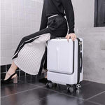 Travel tale Can board front computer bag High quality business 20"  24"Rolling Luggage Spinner brand Travel Suitcase